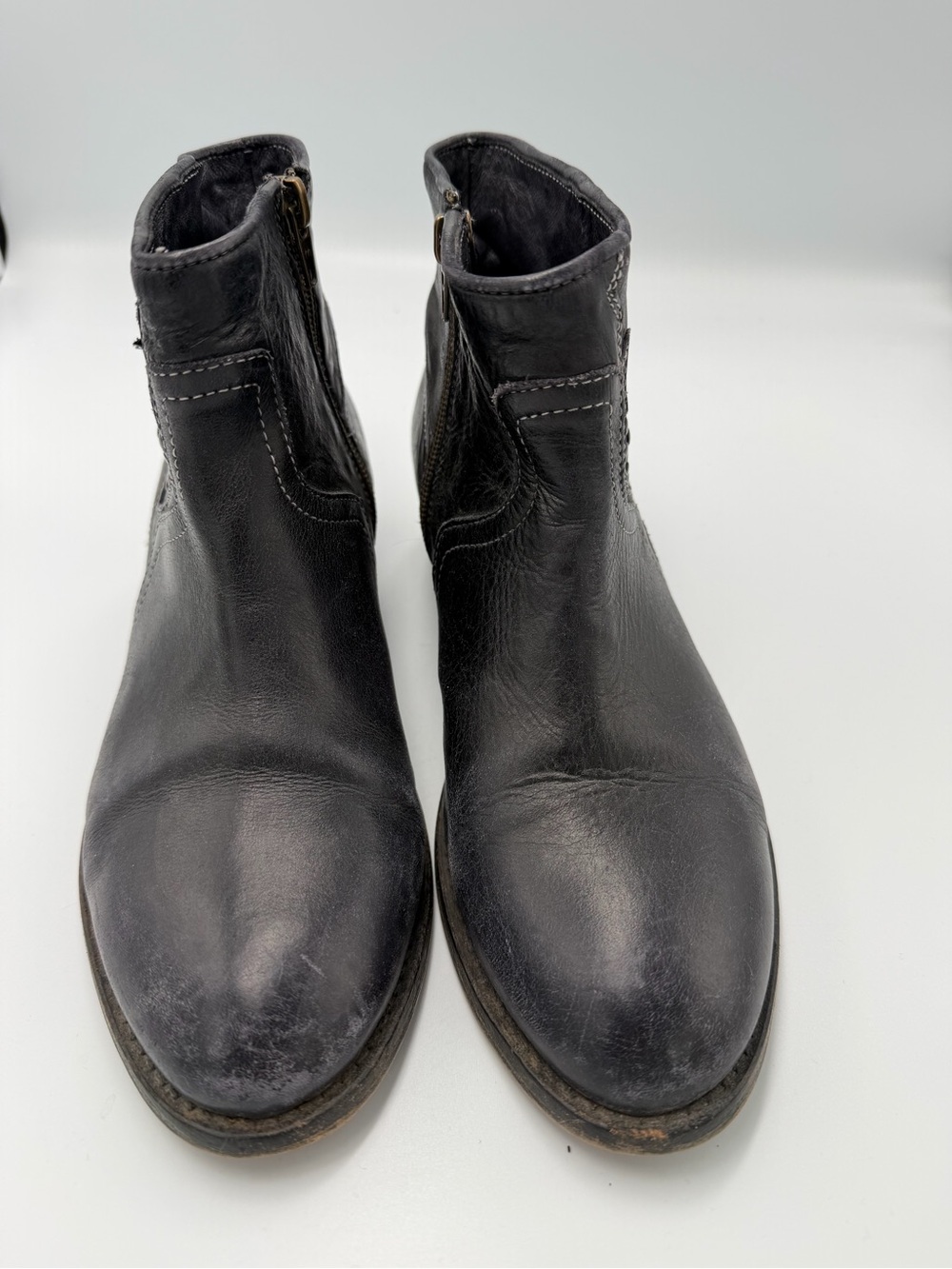 Taos  Black Leather Ankle Boots Booties Women's Comfort Shoes Size 39 (8) - Picture 2 of 6